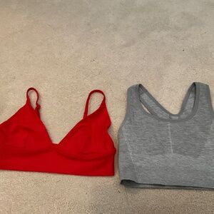 2sports bras - Aerie red sports bra, Gray All in motion